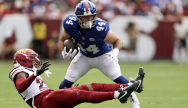 Cam Skattebo impression first career NFL touch Giants former ASU RB...