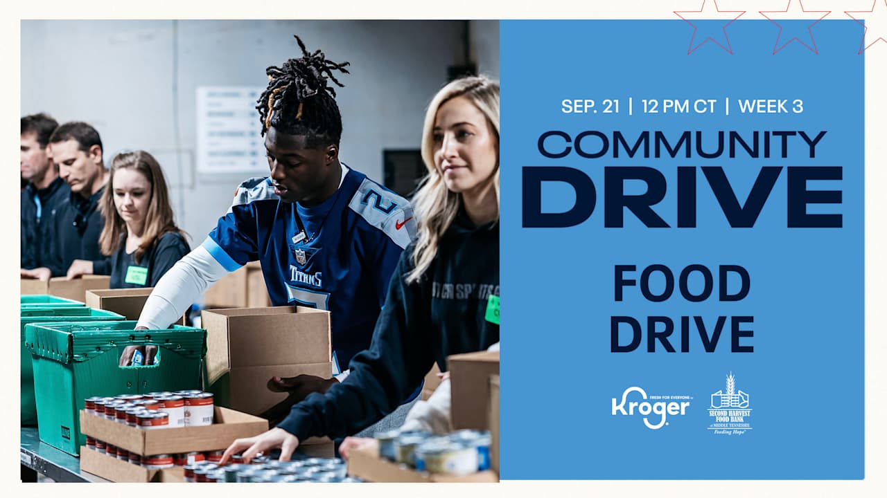 Titans Week 3 Community Drive to Benefit Second Harvest Food Bank of Middle Tennessee