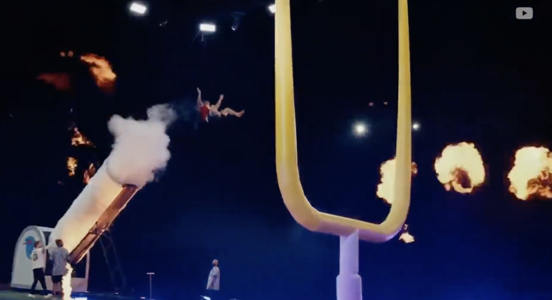 YouTube NFL game ends with MrBeast shooting fan out of cannon