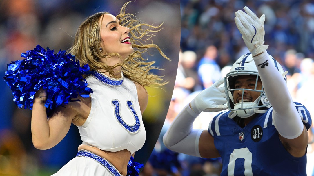 Colts Cheerleaders Cam Bynum Celebration