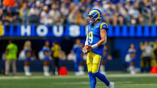 Matthew Stafford # 9 of Los Angeles Rams walks on the field at SOFI Stadium on September 28, 2025 in Inglewood. Matthew Stafford # 9 of Los Angeles Rams walks on the field at SOFI Stadium on September 28, 2025 in Inglewood.