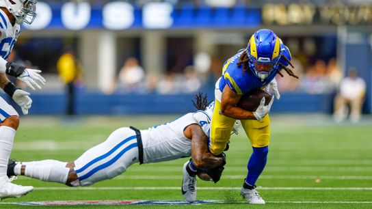 Jordan Whittington #88 catches the ball at SOFI Stadium on September 28, 2025 in Inglewood. Jordan Whittington #88 catches the ball at SOFI Stadium on September 28, 2025 in Inglewood.