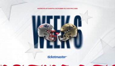 Patriots at Saints Game Moved to 1 PM Start
