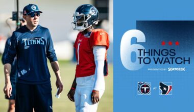 Six Things to Watch for the Titans in Sunday's Game at the Texans  