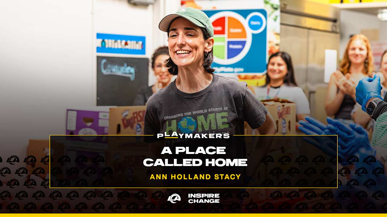 Ann Holland Stacy of A Place Called Home named Rams' fifth 'pLAymaker' of 2025