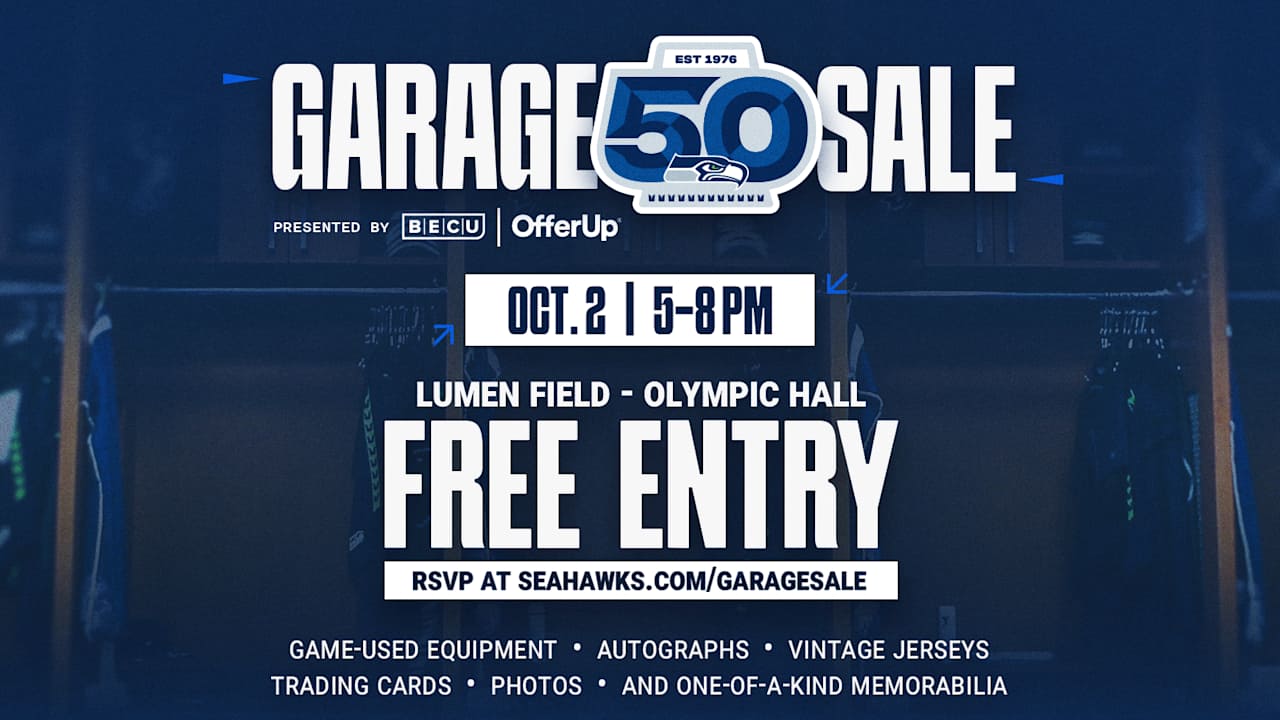 Seahawks Announce Special 50th Season Garage Sale, presented by OfferUp and BECU 