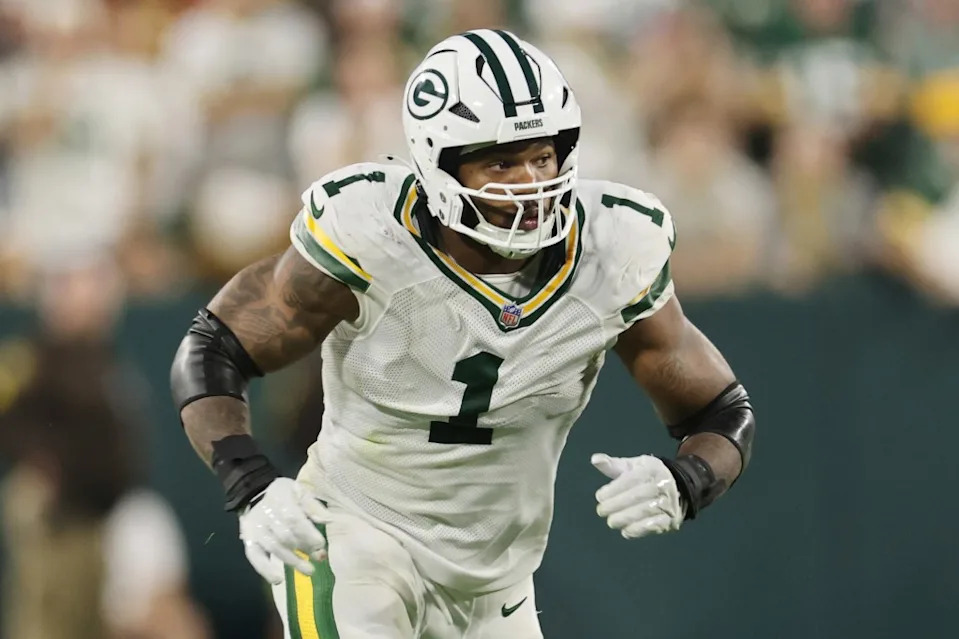 Micah Parsons of the Green Bay Packers in action against the Washington Commanders at Lambeau Field on September 11, 2025 in Green Bay, Wisconsin. Getty Images