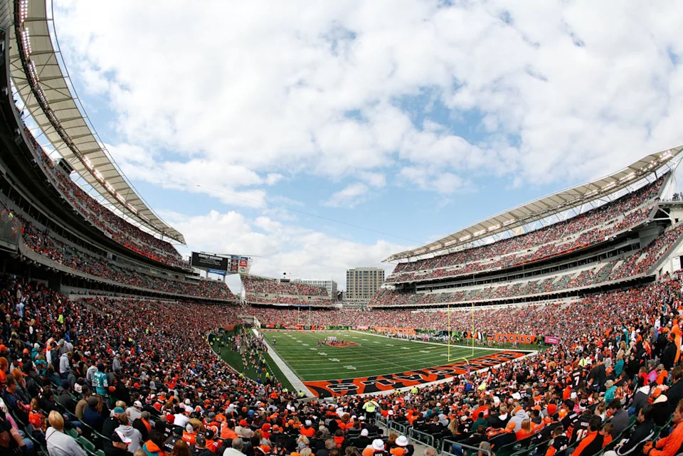 CINCINNATI, OH - OCTOBER 07: A general view of Paul Brown Stadium during the game between the Miami Dolphins and the Cincinnati Bengals on October 7, 2012 in Cincinnati, Ohio. (Photo by Tyler Barrick/Getty Images)