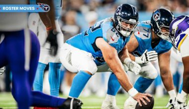 Titans Promote Center Corey Levin to 53-Man Roster, Waive Tackle Brandon Crenshaw-Dickson
