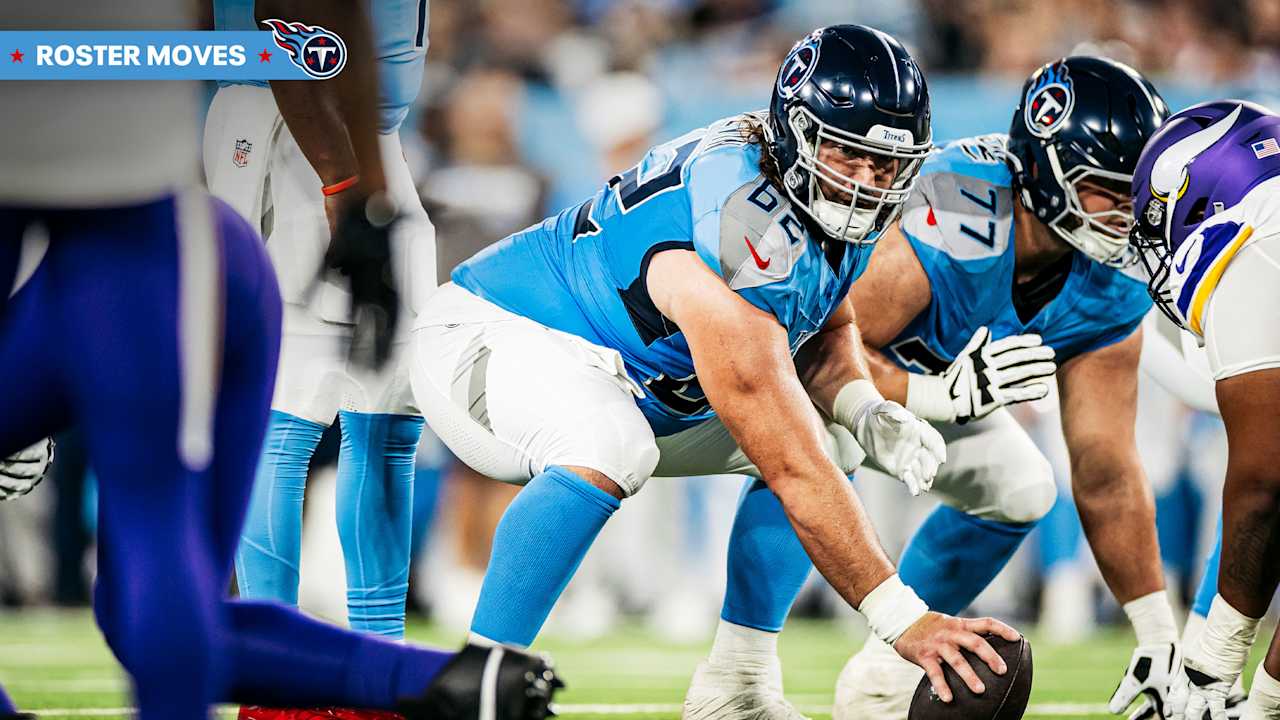 Titans Promote Center Corey Levin to 53-Man Roster, Waive Tackle Brandon Crenshaw-Dickson