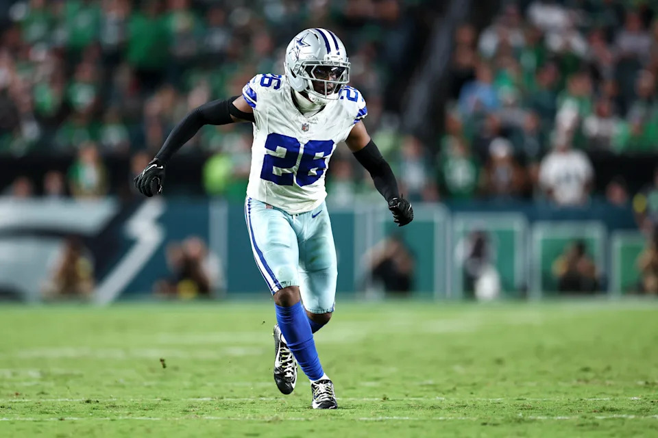 DaRon Bland of the Dallas Cowboys runs downfield during a game against the Philadelphia Eagles at Lincoln Financial Field on September 5, 2025. (Photo by Kevin Sabitus/Getty Images)