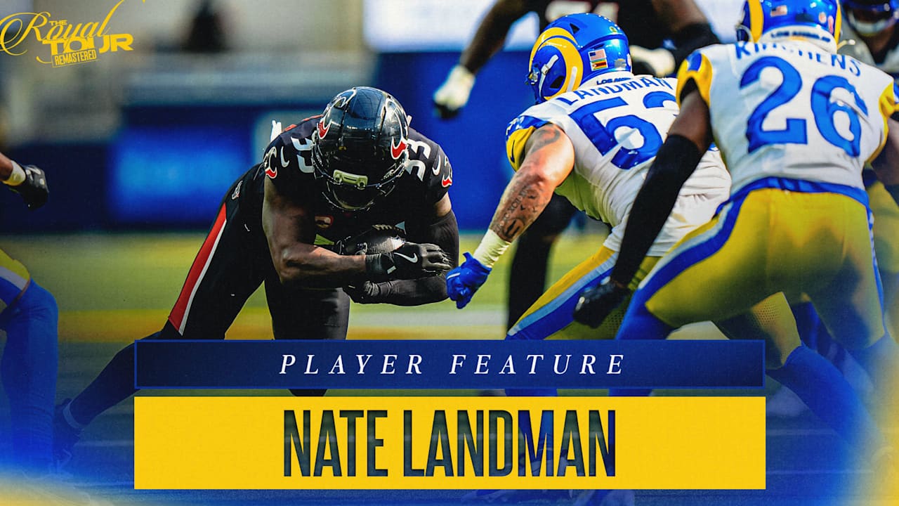 Inside linebacker Nate Landman says game-changing forced fumble vs. Texans 'meant a lot,' was 'great moment for us, for the Rams'
