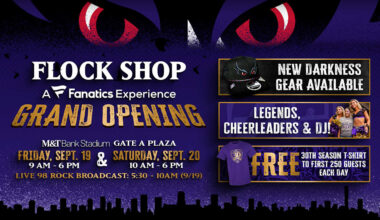 Ravens to Hold Grand Opening of New 'Flock Shop' at M&T Bank Stadium