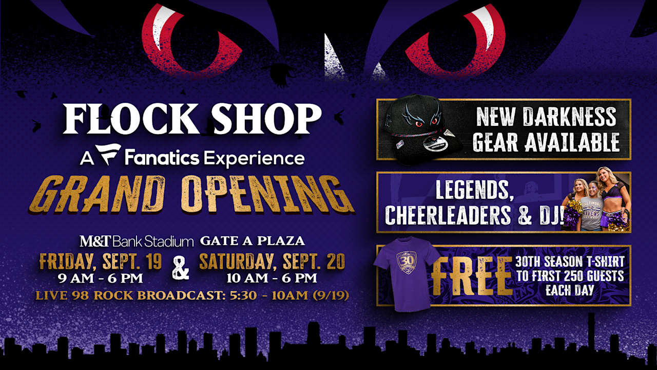 Ravens to Hold Grand Opening of New 'Flock Shop' at M&T Bank Stadium