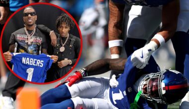Giants' Malik Nabers Hits NBA YoungBoy Concert on Crutches After ACL Tear