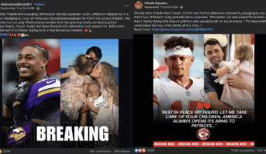 Fake Facebook posts Charlie Kirk NFL stars