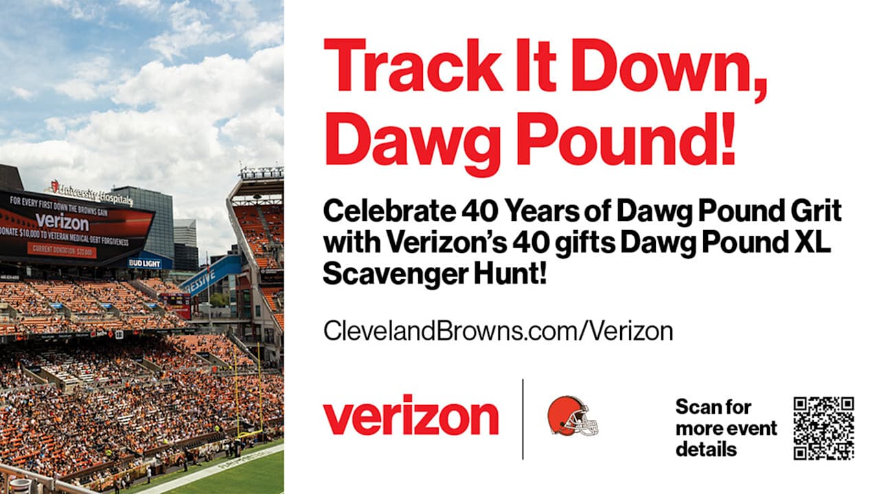 Celebrate 40 years of the Dawg Pound with Verizon's Dawg Pound XL Scavenger Hunt