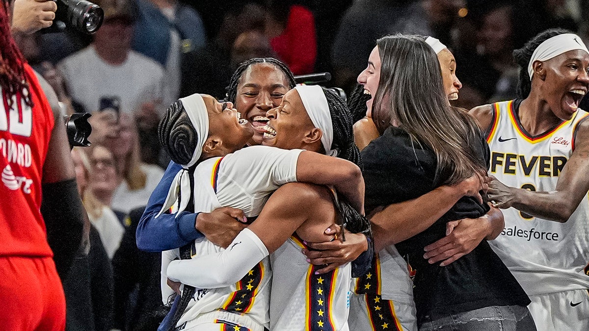 Indiana Fever players embrace