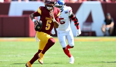 Washington Commanders are home favorites against the New York Giants