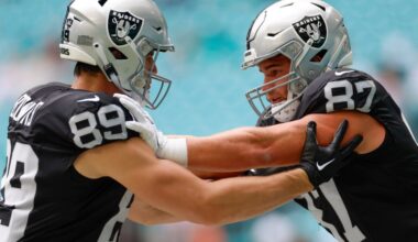 Raiders Injury Updates: Raiders down a tight end against Bears