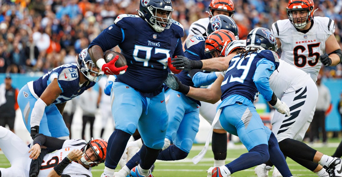 Tennessee Titans T’Vondre Sweat and JC Latham ruled OUT Sunday