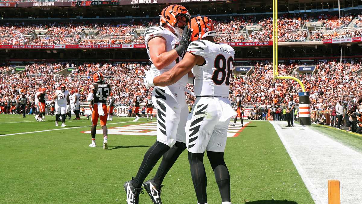 Burrow, Fant connect for first touchdown pass of 2025