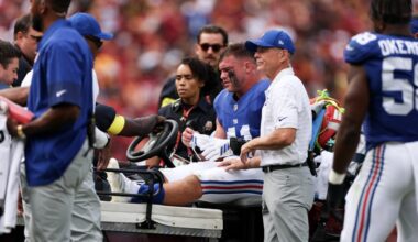 Giants injury news: Micah McFadden suffers leg injury in season opener