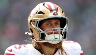 49ers place George Kittle on injured reserve due to injured hamstring; Kyle Schwarber joins 50-homer club
