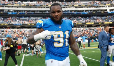 Chargers-Giants Thursday Injury Report: Several Bolts improve from Wednesday