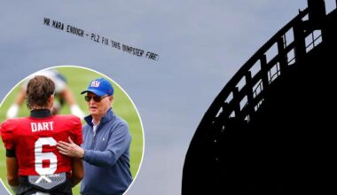 Plane banners to fly over MetLife Stadium again as Giants fans are 'fed up'