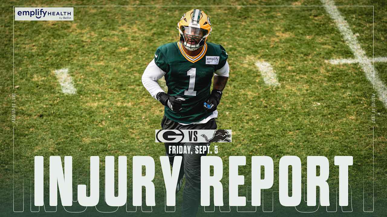 Packers list seven questionable vs. Lions