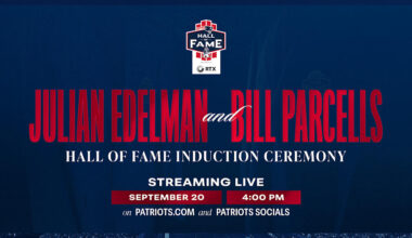 Patriots Hall of Fame Induction Ceremony for Julian Edelman and Bill Parcells to Be Held on Saturday, September 20 at 4 PM