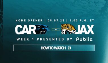 Week 1, Where to Watch Carolina Panthers vs. Jacksonville Jaguars