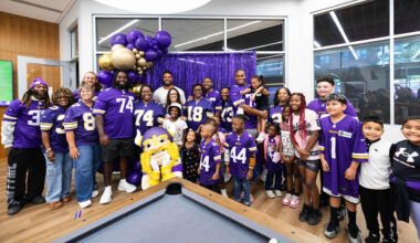 Vikings Host Back-to-School Gifting for Single Moms & All-Abilities Football Clinic