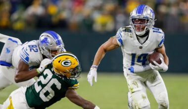 Detroit Lions updated depth chart: Week 1 at Packers