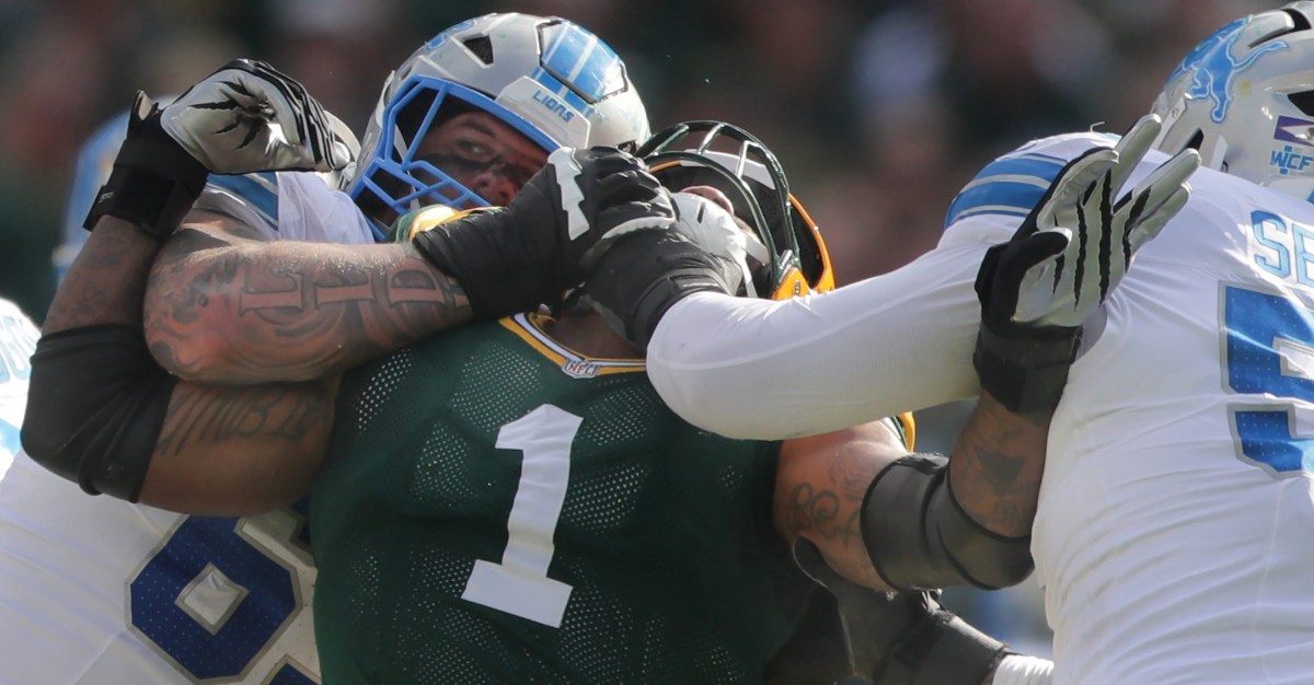 The Packers’ pass-rushers are getting double-teamed…a lot