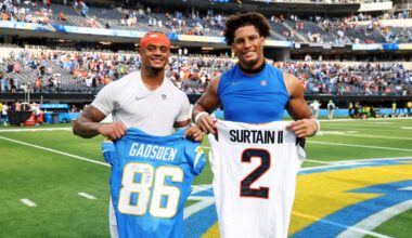 Best and worst PFF grades from Chargers-Broncos: Welcome to the NFL Oronde Gadsden II!