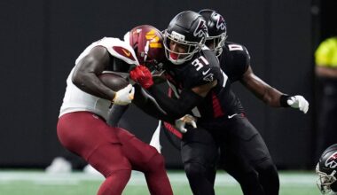 Falcons offense comes to life as they punish Commanders 31-24