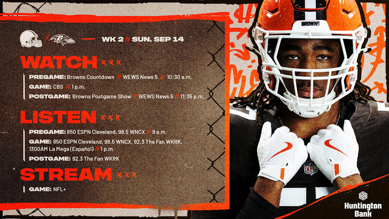Browns vs. Ravens How to Watch, Listen & Live Stream