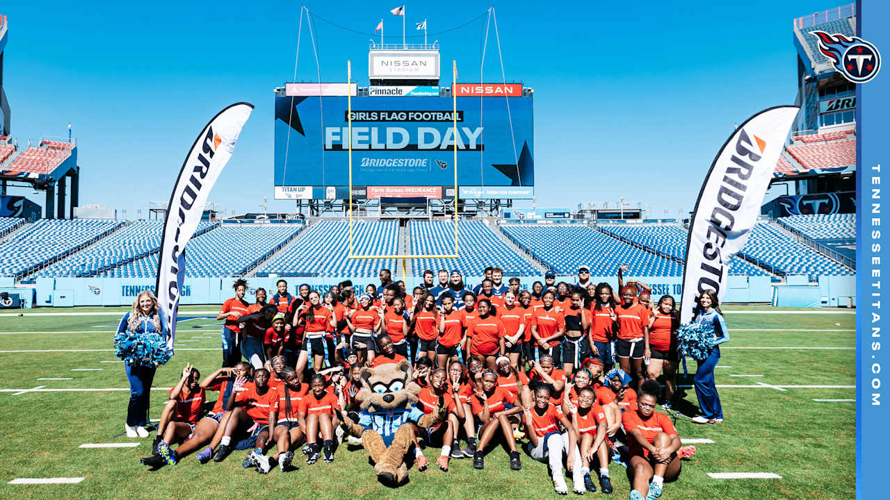 Titans and Bridgestone Partner to Host Largest Girls Flag Football Field Day to Date at Nissan Stadium