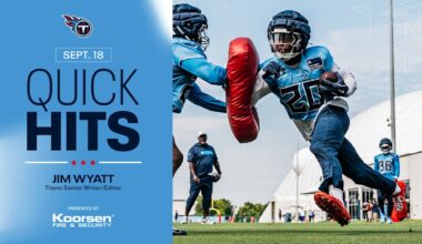 Quick Hits on the Titans After Thursday's Practice 