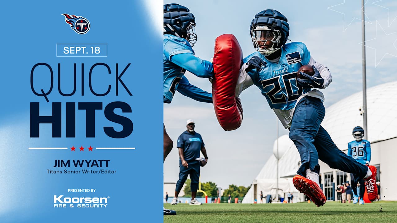 Quick Hits on the Titans After Thursday's Practice 
