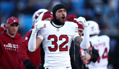 Cardinals' Joey Blount looks on...