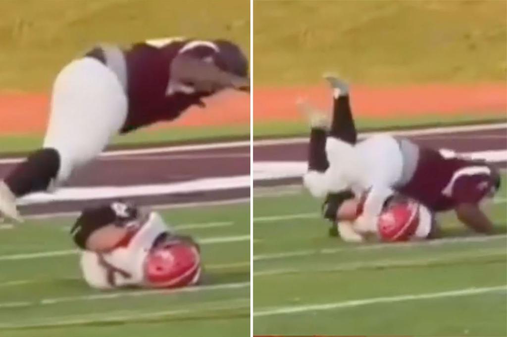 High school football player's spine fractures after player double his size body-slams him