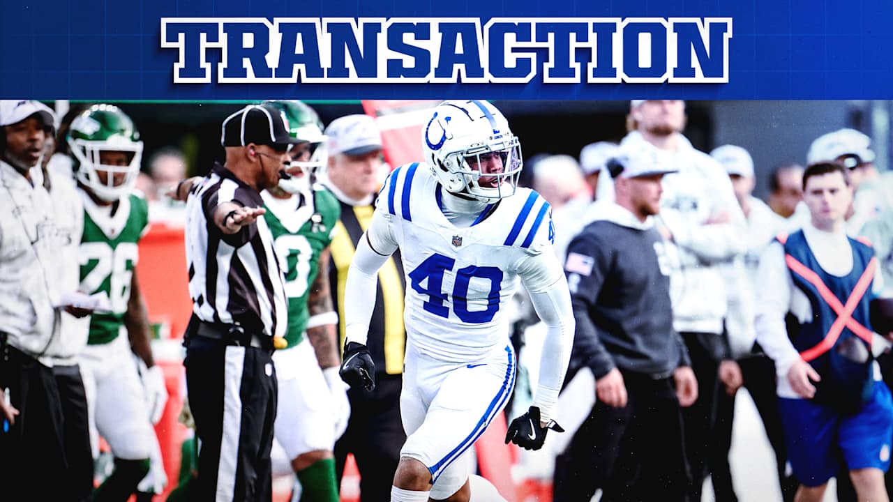 Colts place CB Jaylon Jones on injured reserve; elevate RB Ulysses Bentley IV, CB Chris Lammons to active roster from practice squad; make additional practice squad roster moves