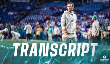 Transcript: Mike McDaniel's Media Availability - Sep 22 - Miami Dolphins
