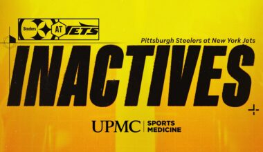 Steelers inactives for Week 1 at Jets