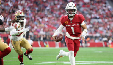 Cardinals' Kyler Murray runs the rock against the 49ers...
