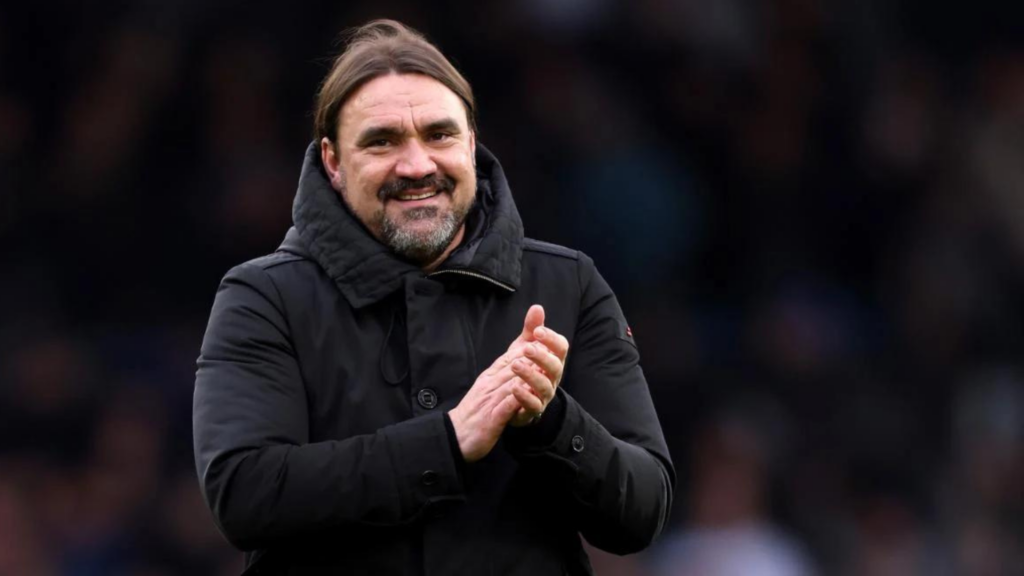 Daniel Farke looking happy