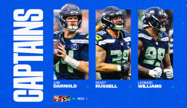 Seahawks Announce Week 1 Captains vs. The 49ers